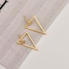Yheakne Boho Triangle Ear Jacket Earrings Gold Hollow Triangle Studs