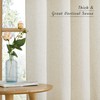 NICETOWN Natural Linen Curtains 84 inch Long 2 Panels Set,