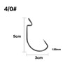 FOLANDO 10PCS Fish Hooks, Fishing Hooks Barbed Hooks Circle Hooks