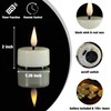 Eywamage Ivory Flameless Wax Tealights with Remote Batteries, Flickering Realistic