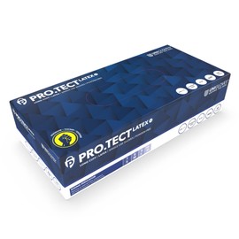 Unigloves PRO.TECT Latex HD GA0015 Single Use - Multipurpose, Powder Free Disposable Gloves, Box of 50 Gloves, Dark Blue, Extra Large