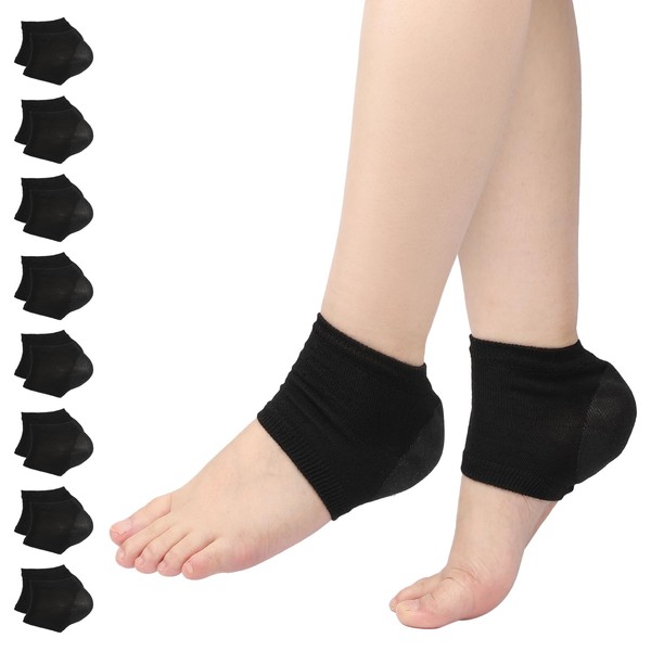 Segbeauty Gel Heel Socks, 8 Pairs Heel Socks, Heel Open