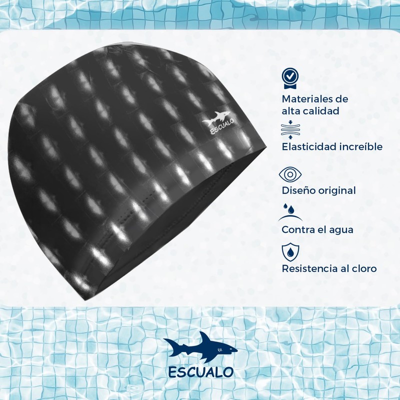 Gorra para Natacion Unisex Adulto Modelo Tekno Plus (Elastano y