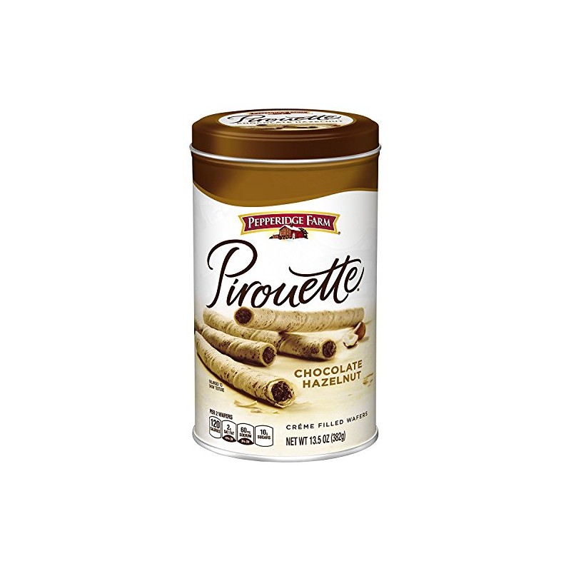 Pepperidge Farm Crème Filled Pirouette Rolled Wafers, Chocolate Hazelnut, 13.5-ounce