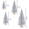 Artificial Christmas Tree 8pcs Mini Pine Tree with Snow Frost