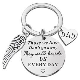 Jstud Memories Keychain Gifts Those We Love Don't Go Away Remember Loved One Keychain Remembrance Memorial Gifts for Dad