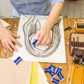 Pack of 40 2B Erasers, Classic Eraser, Soft 2B Eraser for Children Adults, Mini Eraser, White Plastic Eraser for Schools, Sketches, Paintings, Arts (40)