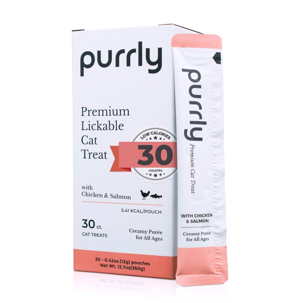 Purrly Hydrating Wet Cat Treat Snack Topper Creamy Purée Human-Grade