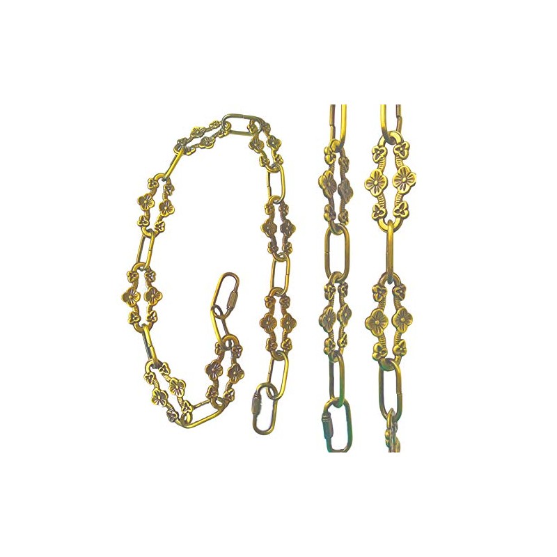 WOERFU 30 inch Antique Gold bronze Decorative Plum buckle Chain