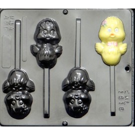 Chickie Lollipop Chocolate Candy Mold Easter 1818