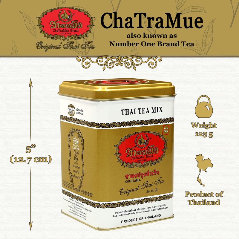 Number One Original Thai Tea Bags Extra Gold for Iced