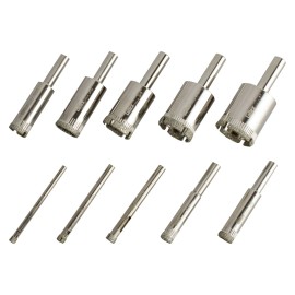 Cuttex Tools 5/32"-1" Diamond Drill Bit Set, Cuttex Tools 10 PCS, For Glass, Marble, Granite