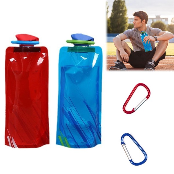 TUKNN Foldable Water Bottle, Foldable Drinking Bottles, Reusable Water Bottle,