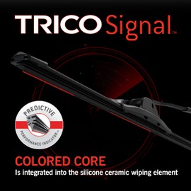 TRICO Signal Premium Silicone 16” + 16” Automotive Replacement Windshield Wipers Beam Blades with Exclusive Predictive Performance Indicator and 3X Longer Life for Select Vehicle Models, 2 Pack