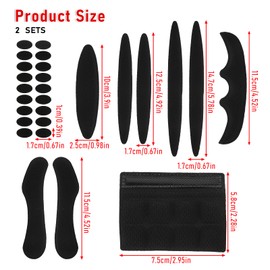 2 Set Bike Helmet Padding Kit Cycle Helmet Pads Universal Bicycle Replacement Foam Pads for Motorcycle Bike Cycling Helmet (Black)
