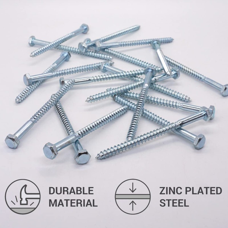 SKIR'CO (Pack of 6) DIN 571 Zinc Plated Steel Hex