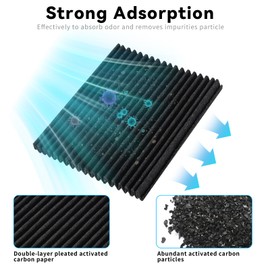 SAIERTE 6 Pack Refrigerator Air Filter Replacement, Activated Carbon Strong Adsorption, Compatible with Frigidaire Paultra2, PureAir Ultra 2, Pure Air Ultra II and Electrolux Part Models