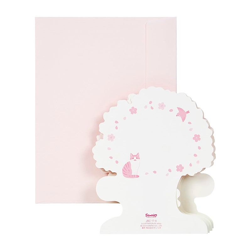 Sanrio 718483 Spring Cherry Blossom Cat Message Card JSC 17-5