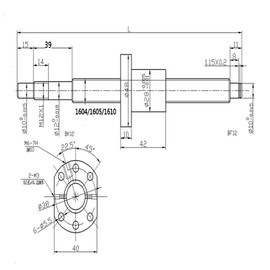 GUWANJI Linear Guide Rails 2PCS HGR20 800mm with 4PCS HGW20CC Linear Bearings, 1PCS SFU1605 850mm Ball Screw with BF12/BK12 Kit Linear Slide Rail Guide Rail Square for DIY CNC Routers Lathes Mills
