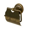 Bisk 00403 Deco Toilet Roll Holder with Cover in Antique