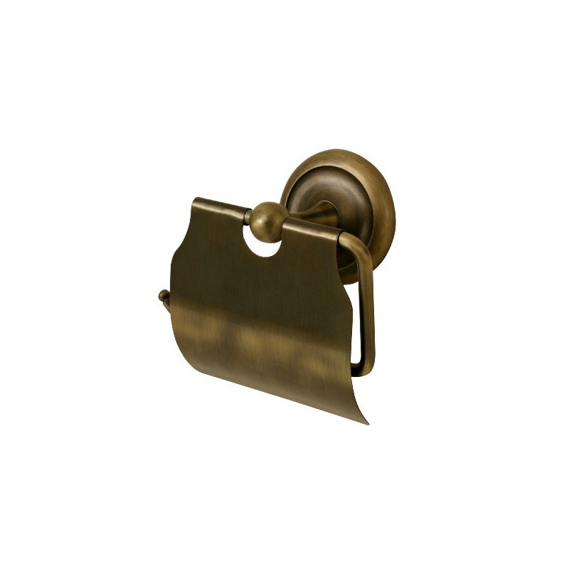 Bisk 00403 Deco Toilet Roll Holder with Cover in Antique