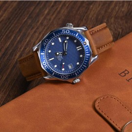 BISONSTRAP Watch Strap 20mm, Vintage Leather Replacement Watch Band, Toffee Brown