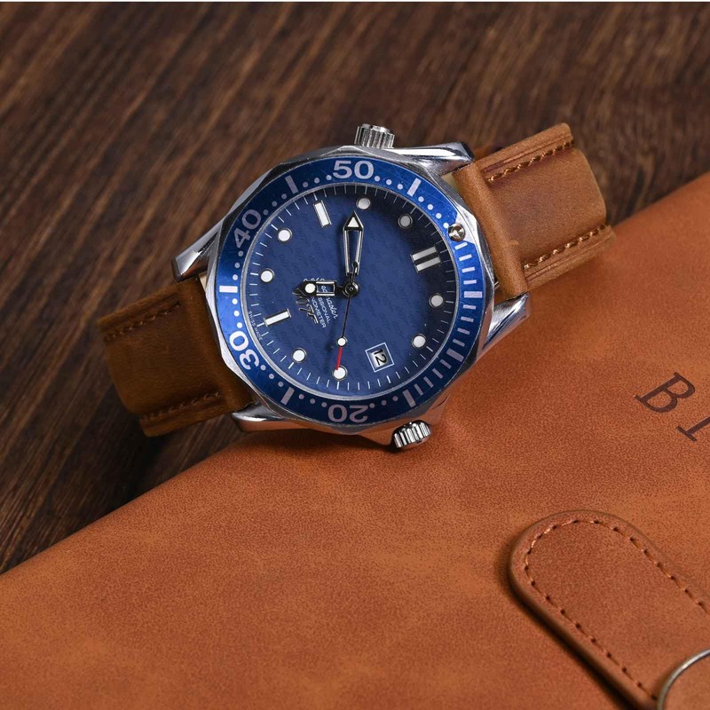 BISONSTRAP Watch Strap 20mm, Vintage Leather Replacement Watch Band, Toffee