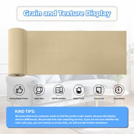 KING MOUNTAIN Couch Fabric Repair Patch, Fabric Patches for Furniture, 4" x 63" Waterproof Velvet Repair Tape for Sofas, Car Seats, Furniture, Upholstery Fabrics and Velvet Goods. （Beige）