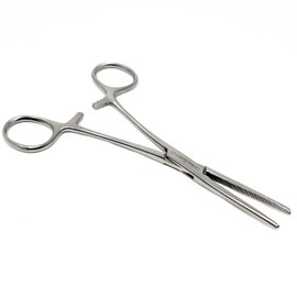 A2Z Pean Hemostat Straight & Curved Multipurpose Locking Tweezer Clamps Serrated, Stainless Steel - Hemostats for Nurses, Fishing Forceps, Crafts, Hobby, Doll Making & Taxidermy (Straight, 6.25 inch)