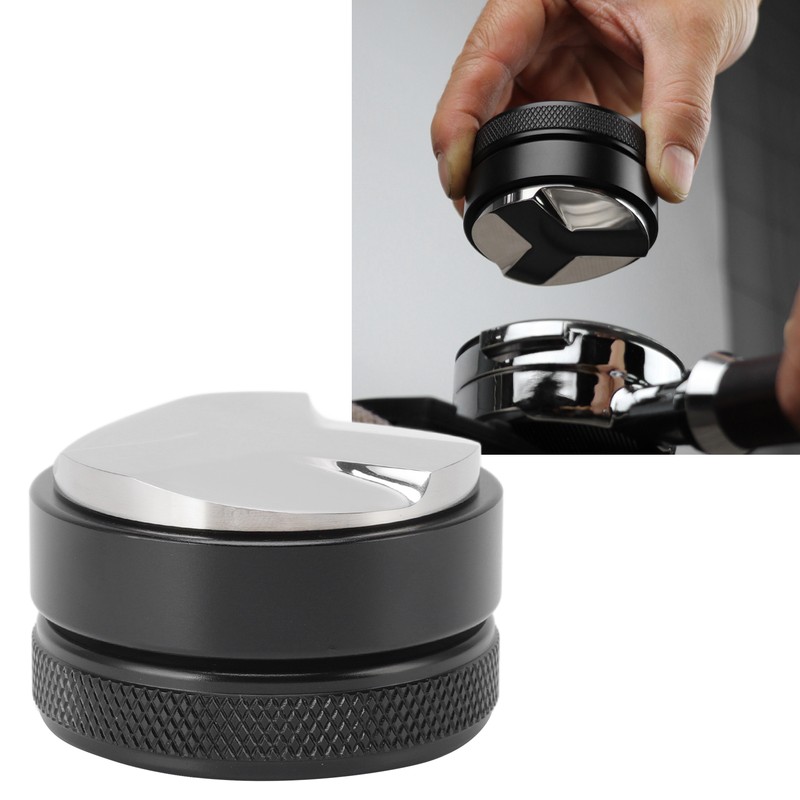 Coffee Distributor Adjustable Depth Tamper Press Hammer Distribution Tool for