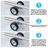 Heavy-Duty Steel Rolling Gate Wheel Carrier, 8" Rubber Wheels, Adjustable