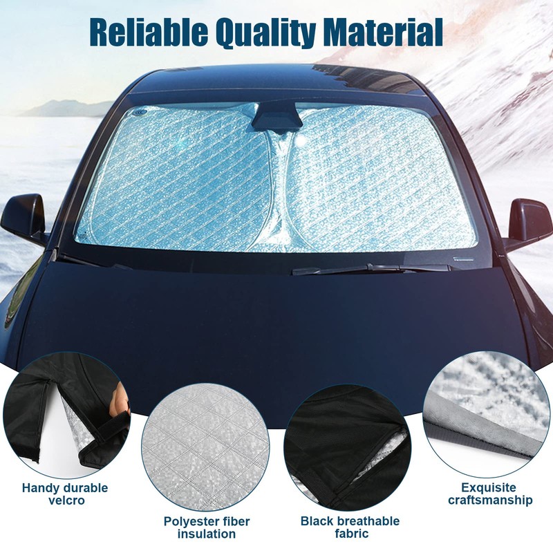 Car Windscreen Sun Visor Replacement for 500 2007-2024, Foldable Sun