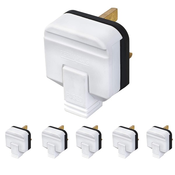 5X BG PERMAPLUG Heavy Duty Hard Rubber Composite 3 Pin