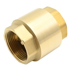 DUZFOREI Brass in-Line Spring Check Valve DN32 1-1/4" Female Thread, One Way Back Flow Preventer Check Valve for Garden Hose Most Pumps Irrigation Systems