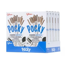 Sticks Pocky Cookies Cream Covered Biscuit Sticks, 1.41-Ounce 5 PACK, 10 PACK, 20 PACK - 5 PACK