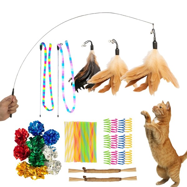 SHIPPOU Cat Toys 40 Pack - Interactive Variety Set for