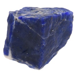 Sodalite Raw Crystals Rough Gemstones with Authenticity Card, Velvet Pouch Raw Stones for Tumbling, Cabbing, Polishing, Cutting Natural Healing Crystals for Home Decor, DIY Stones