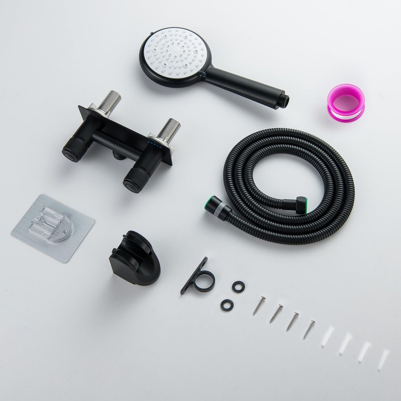 DOUBLUOEG RV Shower Faucet, Metal Camper Shower Faucet with Hose
