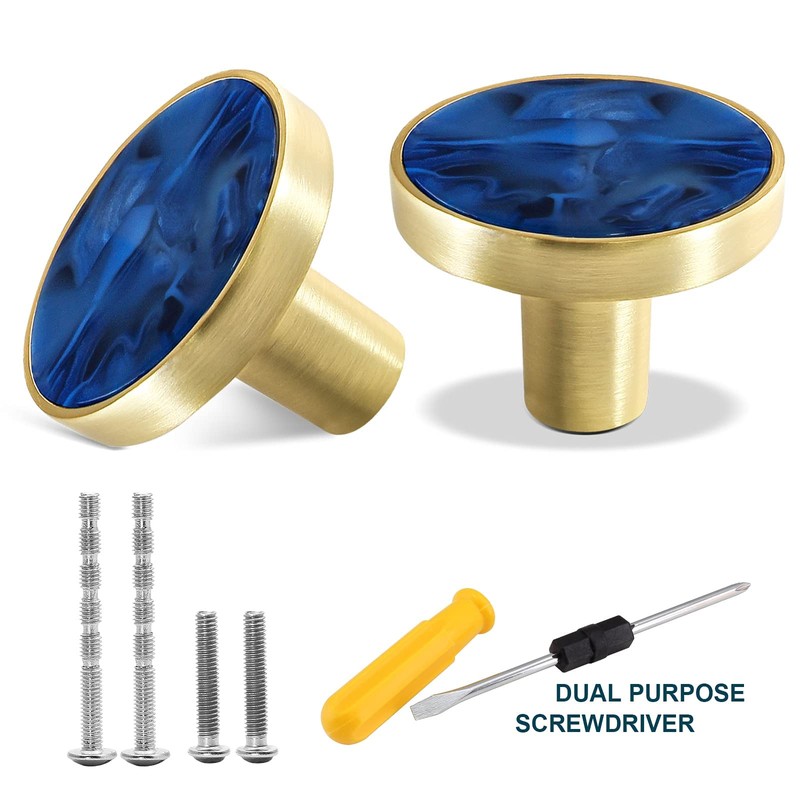 Cionyce 12 Pack Gold Knobs for Dresser Drawers, Brass Dresser