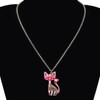BONSNY Statement Enamel Alloy Chain Cat Necklaces Pendant Original Design