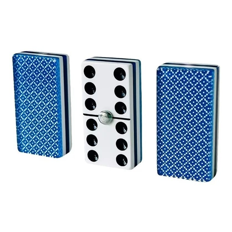 Domino Profesional Azul en Caja Madera Valenciana
