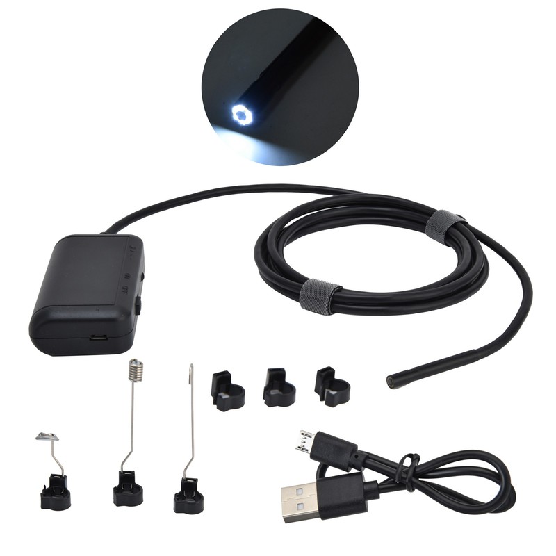 6LED HD Endoscope 5.5MM Wireless WiFi Inspection Camera IP67 Waterproof