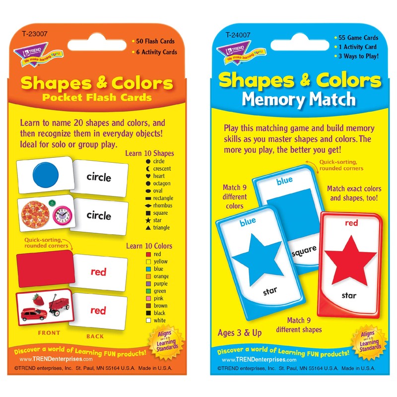 Trend Enterprises Shapes & Colors Learn & Play Bundle