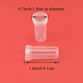HAHIYO 60 tubos florales de plástico transparente de 1.6 x 0.7 pulgadas, tubos de agua florales, viales de flores con tapas de silicona para plantas, arreglos de flores frescas, decoración, suministros de floristería
