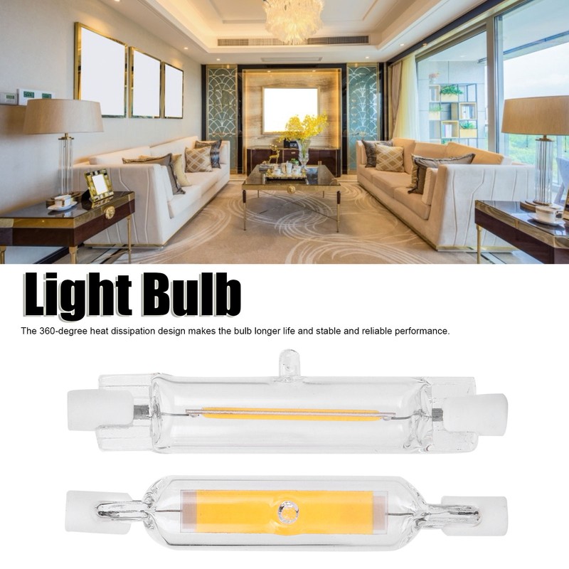 2Pcs R7S COB Bulb 5W 78mm Highlight Double Ended Flood