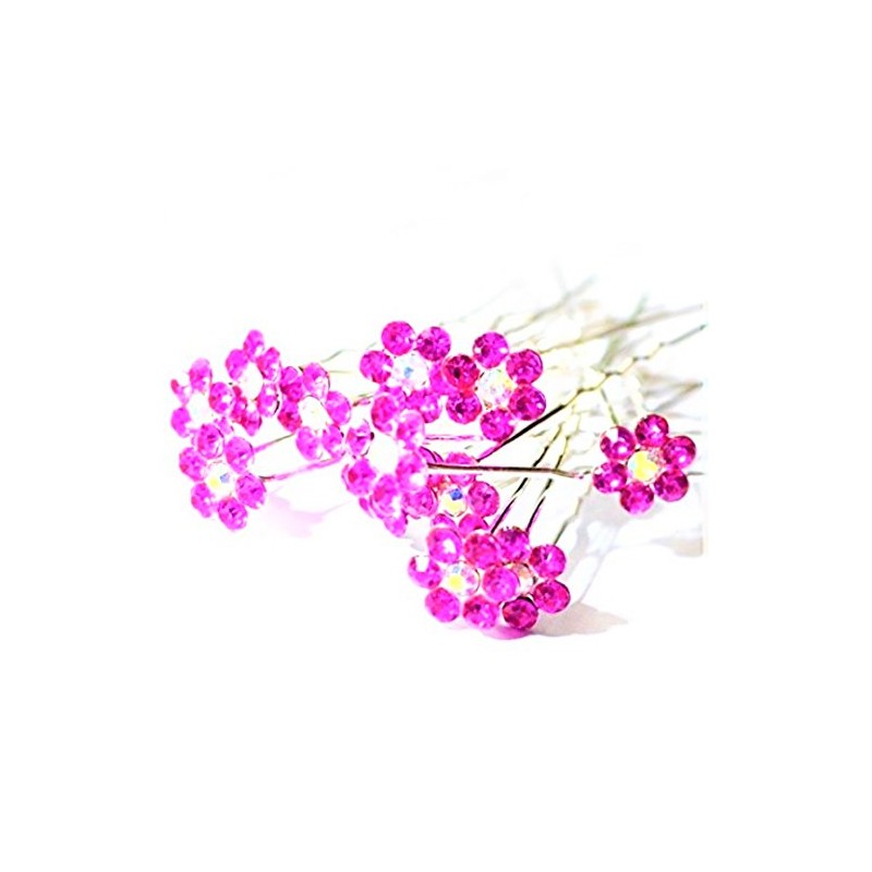 ILOVEDIY 10pcs Rhinestones Crystal Hair Pins for Buns Bridal Weddings