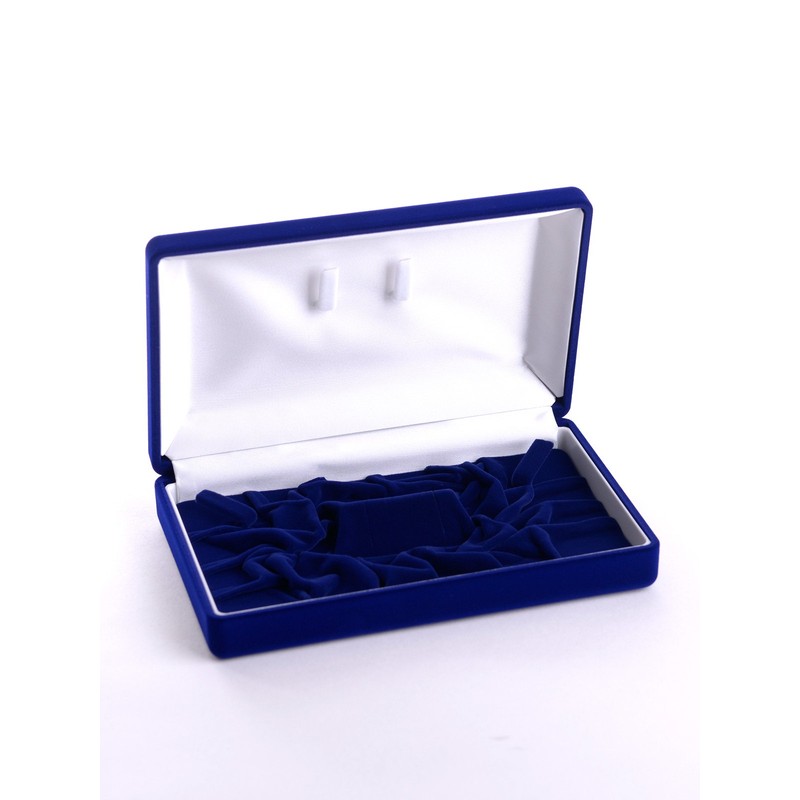 Wide Accessory Cosmetic Box Velour Type Fits Bridal Necklace Earrings