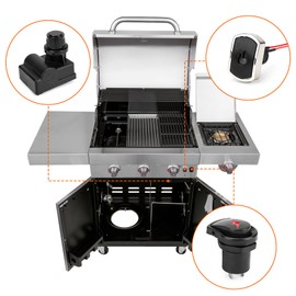onlyfire 4 Outlet Universal Spark Igniter Replacement Kit for Charbroil, Grill Igniter Switch Module with Wires fits for Charbroil Many Models Ignition Systems, Part G511-0055-W1