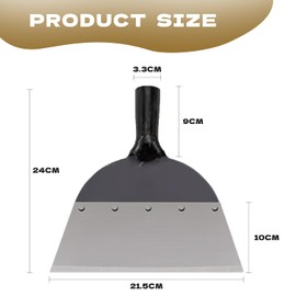 Multifunctional garden shovel, outdoor garden cleaning shovel, suitable for weeding, snow shovelling, cleaning, cleaning farms, weeding, fertilising, turning soil (21 cm)