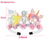 Sparkling Unicorn 3rd Birthday Headband with Glitter Unicorn Rainbow &